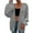 Gray, variant on Fesfesfes Women Cardigan Women Long Sleeve T-Shirt Fall Sweater Cardigan Solid Blouse Tops