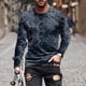 thumbnail image 2 of Men's T Shirt Graphic Abstract Neck Clothing Apparel Outdoor Long Sleeve Print Fashion Designer Vintage L, 2 of 5