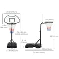 thumbnail image 2 of Adjustable Poolside Basketball Hoop Stand - Portable, Black, 52.25"-63.5" Height, Wheels for Easy Movement - Outdoor Game System for Pools & Patios, 2 of 7