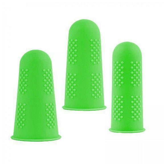 Colaxi 2x3x Finger Thumb Cots Non Slip Gloves Finger Sleeves Fingertip Cover Silicone green