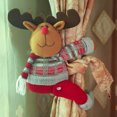thumbnail image 3 of Hebilla de soporte de cortina de Navidad, alce de felpa, muñecas de Papá Noel, decoración navideña para el hogar, suministros de Navidad 2024, 2023, 3 of 5
