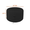 thumbnail image 4 of COVERS&ALL Outdoor Ottoman Cover 18 Oz - 100% Waterproof & Weather Resistant Round Ottoman Cover with Air Pockets & Drawstring for Snug Fit (24" Dia x 18" H, Black), 4 of 6