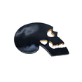 thumbnail image 2 of portavasos decorativos calavera negra con base detalles dorados set 4 piezas resina, 2 of 3