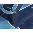 thumbnail image 4 of Ambesonne Birthday Quilted Bedspread Set 3 Pcs, Party Theme and Stars, King Size, Navy Blue and Sky Blue, 4 of 5