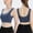 Blue, variant on Jacenvly Bras for Women Solid Elastic Soft Cotton Bralettes for Women Women'S Sports Underwear Fall Yoga Wear Running Back Training Shock-Proof Vest Breasted Bra Blue