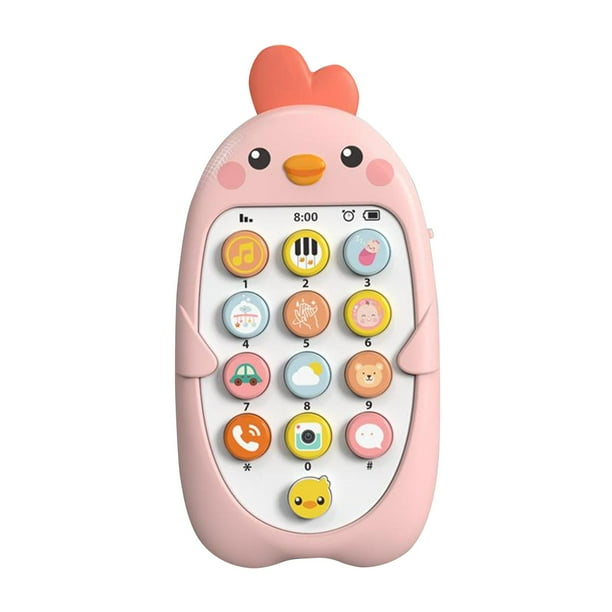 Teléfono móvil musical para estudiar, juguetes electrónicos creativos para niños, regalo popular. Rosado