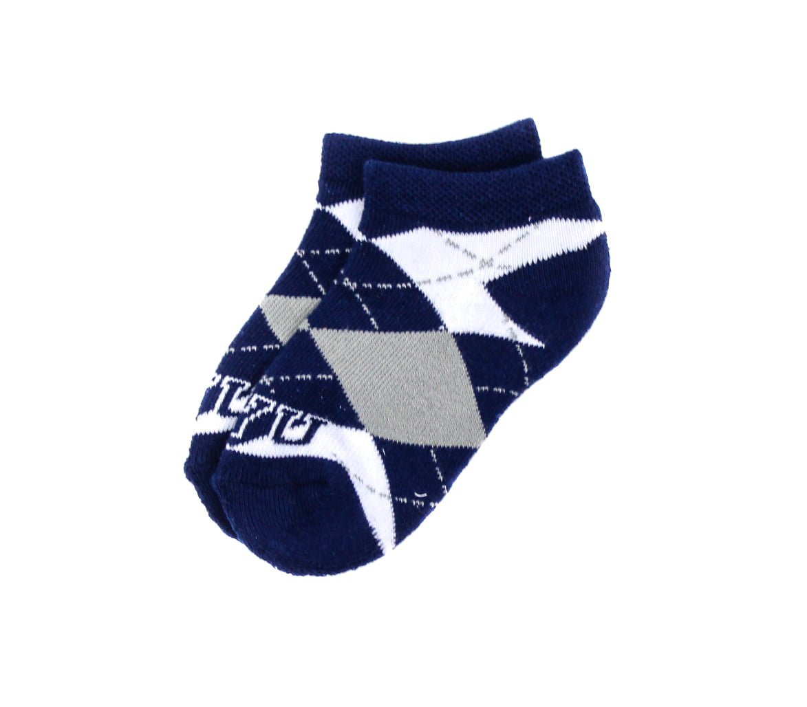 Donegal Bay NCAA BYU Cougars No Show Argyle Footie One Size Blue 