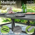 thumbnail image 5 of MF Studio 7-Piece Outdoor Wicker Dining Set with Cushioned Chairs & 6-Person Table with Umbrella Hole, Dark Brown PE Rattan & Beige Cushion, 5 of 13