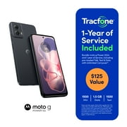 Tracfone Motorola moto g Power 2024, 5G, 128GB, Black, Includes 1 Year $125 Service Plan - Prepaid Smartphone [Locked to Tracfone]