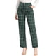 thumbnail image 1 of Pantalones a cuadros casuales Allegra K Verde Negro Blanco XL, 1 of 6