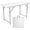 White tabletop + gray spray plastic, variant on 4ft Folding Table, 3 Adjustable Height, Support Up to 400LB