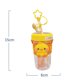thumbnail image 4 of Botellas de agua de paja a prueba de fugas de taza de agua de 500 ml para viajes (amarillo con pegatinas), 4 of 8