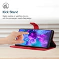 thumbnail image 3 of HT06 For Xiaomi Redmi Note 14 5G Wallet Phone Case Imprint PU Leather Flip Folio Cover - Green, 3 of 5