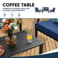 thumbnail image 6 of TerraRelax 4 Piece Outdoor Patio Furniture Set, Oversized Metal Conversation Set with High Back & Deep Seating, Water-Repellent Cushions, Coffee Table for Porch, Deck, Backyard, Navy, 6 of 7