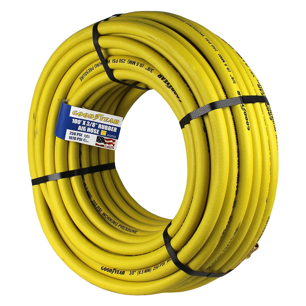 Goodyear Rubber Air Hose 100' ft. x 3/8" in. 250 PSI Air Compressor Hose 12752