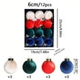 thumbnail image 3 of Axiiglly 12Pcs Christmas Balls Ornaments, 60mm Shatterproof Velvet Christmas Balls Set for Xmas Trees Hanging Balls Decorations, Home Holiday Party Indoor Outdoor Decor-Multicolor, 3 of 8