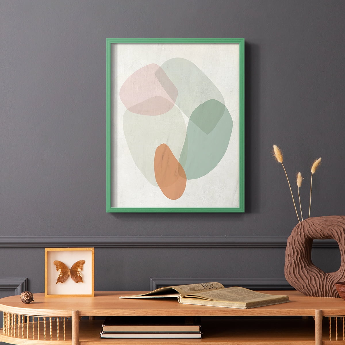 Jewels of the River II in Green Solid Wood 11 x 14 Framed Print