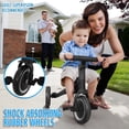 thumbnail image 3 of Little Buddy 4 in 1 Multi-Use Kids Balance Tricycle for 1-3 Year Olds, 3 Wheeler Toddler Bike Trike for Boys Girls with Removable Pedals, Adjustable Seat and Grip Handlebars (Black), 3 of 7