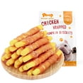 thumbnail image 3 of (2 pack) PAWUP Chicken Wrapped Pumpkin Biscuits Dog Treats, Rawhide Free, Promote Digestion Soft Chewy Dog Snacks for All Dogs, 10.6oz, 3 of 13