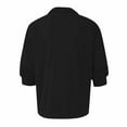 thumbnail image 4 of Godokuleh Mens Fashion Polo Shirts Cotton Classic Long Sleeve Thermal Button Shirt with Pocket Black 3XL, 4 of 5