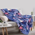 thumbnail image 2 of Flamingo Blanket,Funny Flamingo Collage Print Gifts for Flamingos Lovers, Soft Plush Flannel Throw Bed Sofa Bedroom Decoration 50 in x 40 in Small for Kids, 2 of 5
