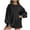 Black, variant on Womens Oversized Sweatshirt Shorts Sets 2 Piece Outfit Lounge Sweat Shorts Set with Pockets Split Cuffs Sweatsuits (XL, White)