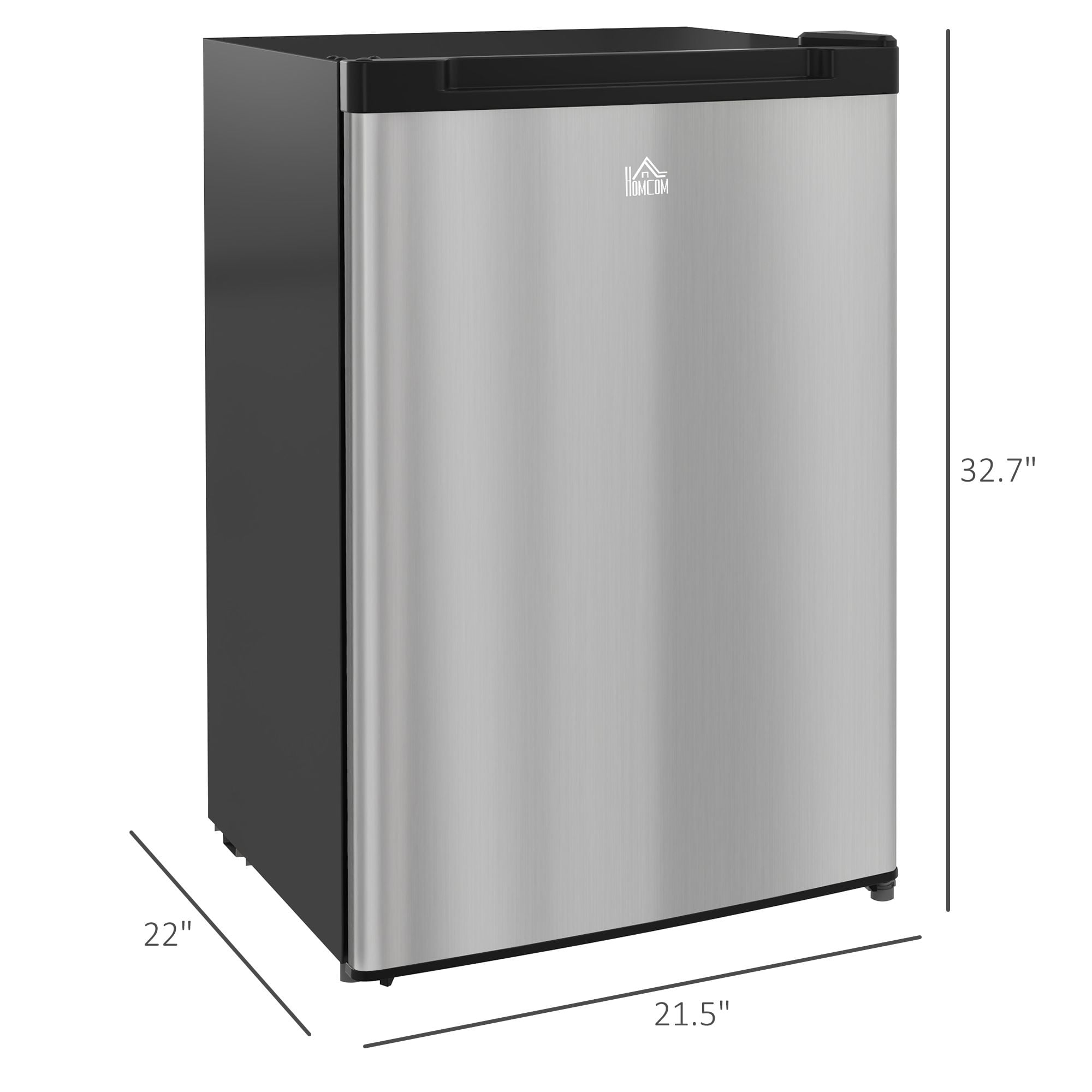3 Cu Ft Upright Freezer with Adjustable Temperature, Reversible Door in Silver Finish