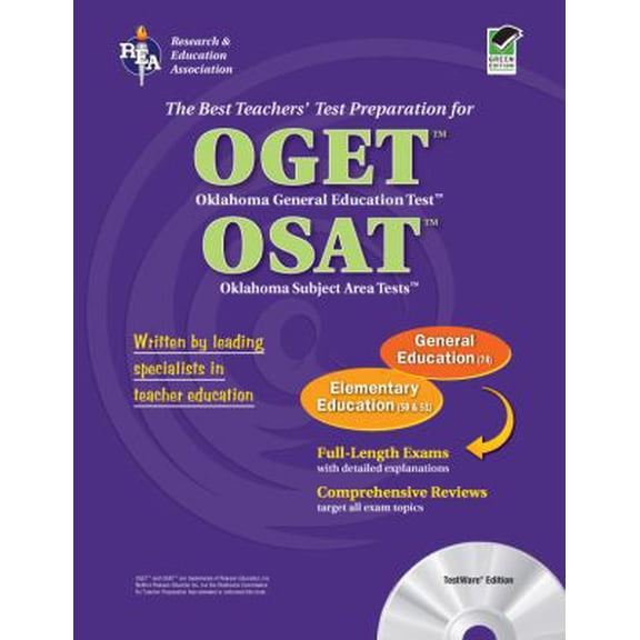 Pre-Owned OGET/OSAT Oklahoma General Education & Subject Area Tests - Elementary Ed with CD (OGET / OSAT Teacher Cert Test Prep) (Paperback) 0738601543 9780738601540