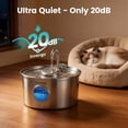 thumbnail image 5 of Invengo Whisper Quiet Cat Water Fountain with 6 Filters, 3.2L/108oz Pet Water Fountain for Cats, Stainless Steel Automatic Water Dispenser with 2 Flow Modes, Easy to Clean, 5 of 9