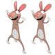 thumbnail image 1 of Divisores CartoonMarkRabbit 2Pzas Conejo Longitud 9.4cm PVC Café. Office Supply MXRBA-002, 1 of 2