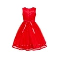 thumbnail image 2 of Flower Girls Dress Red Princess Crown Dress Up Party 7 Years, 2 of 5
