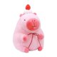 thumbnail image 1 of Peluche de carpincho rosa para acompañar el sueño, adorno divertido y cómodo para las vacaciones. cubrir con pastel 23cm, 1 of 9