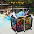 thumbnail image 6 of Yescom Extra Large Mesh Pool Storage Bin 267 Gallon Toys Holder 6 Wheels Rolling Cart Black, 6 of 10