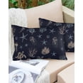 thumbnail image 6 of Navy Blue Coastal Throw Pillow Covers, Nautical Summer Beach Sea Turtle Starfish Soft Breathable Pillow Cases with Zipper for Sleeping, Body Pillowcases for Couch Bed Sofa Chair 24x36 Inches, 6 of 6
