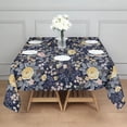 thumbnail image 3 of Pioneer Flower Floral Print Pattern Square Tablecloth,Waterproof Square Table Cover,Wipeable Spillproof Washable Table Cover for Home Kitchen Party Decor 42"X42"(107x107cm), 3 of 6