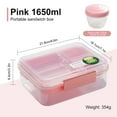 thumbnail image 5 of pstuiky Portable Double Couche Lunch Box Divisé en Compartiments Bento Box Pique-Nique Salade Box Portable Bureau Lunch Box Étudiant Lunch Box, 5 of 5