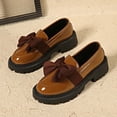 thumbnail image 5 of Women's Cute Bowknot Design Loafers Trending Solid on Loafers for Daily Wear Color Khaki Size 42, 5 of 8