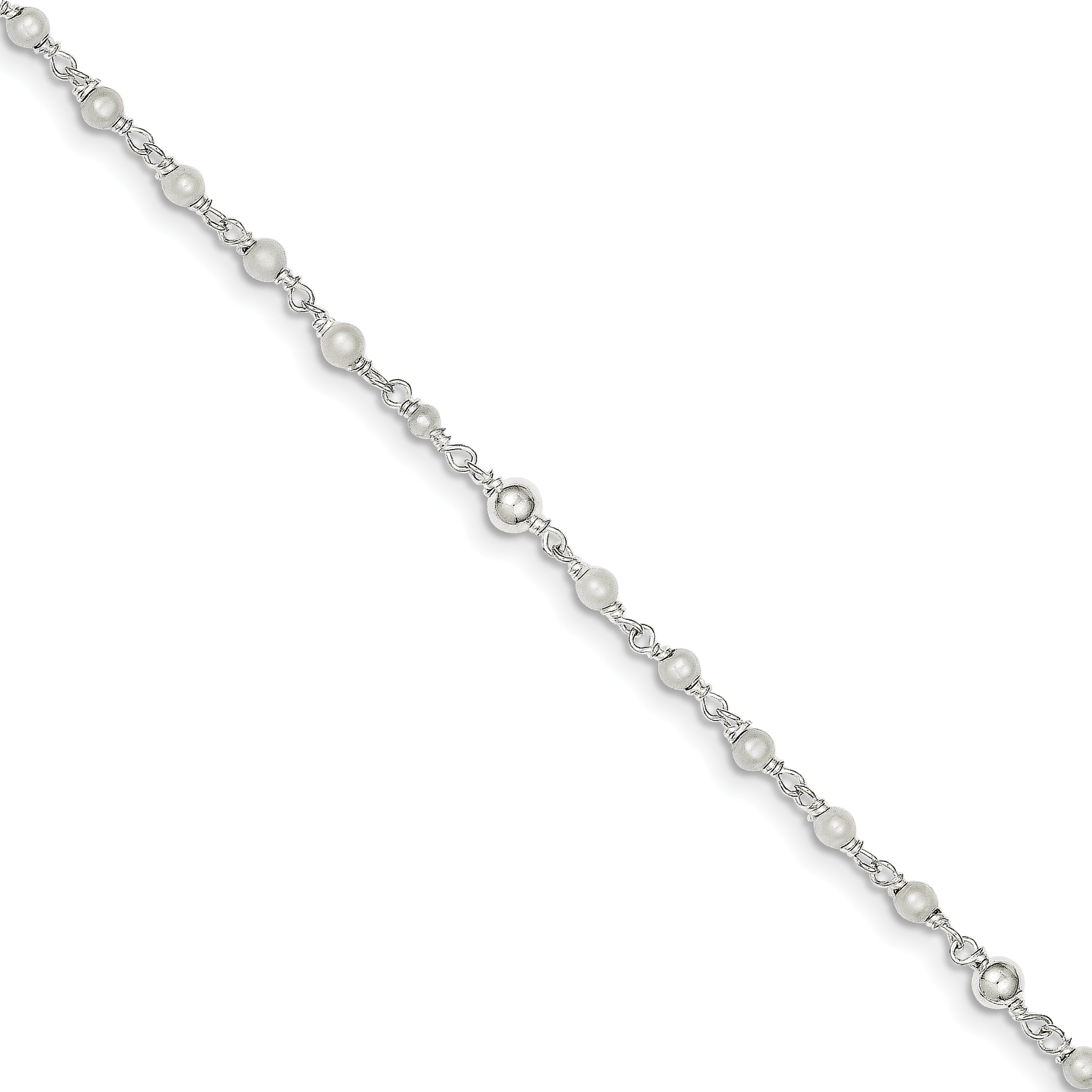 Gift for Women Solid Sterling Silver Ankle Chain Bracelet Heart Clasp Anklet