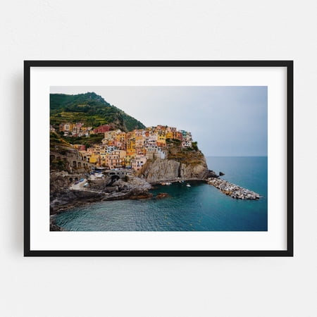 Cinque Terre II - Liguria Italy Photography Black Framed Wall Art Print 20 x 30 inches