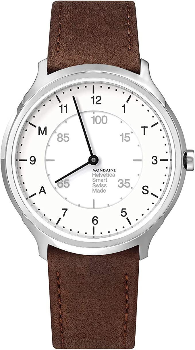 Mondaine Helvetica No1 Regular 40mm Steel White Dial Smart Watch MH1.R2S10.LG Walmart