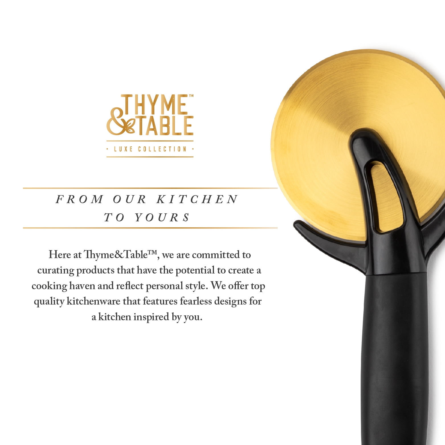 Thyme & Table Stainless Steel Gold Pizza Wheel