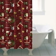 thumbnail image 4 of Red Christmas Santa Pattern Shower Curtain 36"x72" ,Bathroom Decorative Shower Curtains Set with 12 Hooks,Modern Waterproof Washable Shower Curtain, 4 of 6