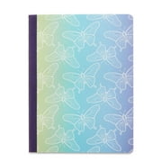 Pen+Gear Composition Book, Ombre with Butterflies, Wide Ruled