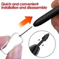 thumbnail image 2 of Punta de lápiz de tableta de repuesto para Samsung Galaxy S Pen Tab S9 S23, puntas de lápiz óptico resistentes al desgaste de aleación de titanio con juego de pinzas, 2 of 5
