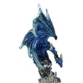 thumbnail image 6 of Armored Blue Guardian Water Elemental Dragon On LED Crystals Pedestal Figurine, 6 of 11