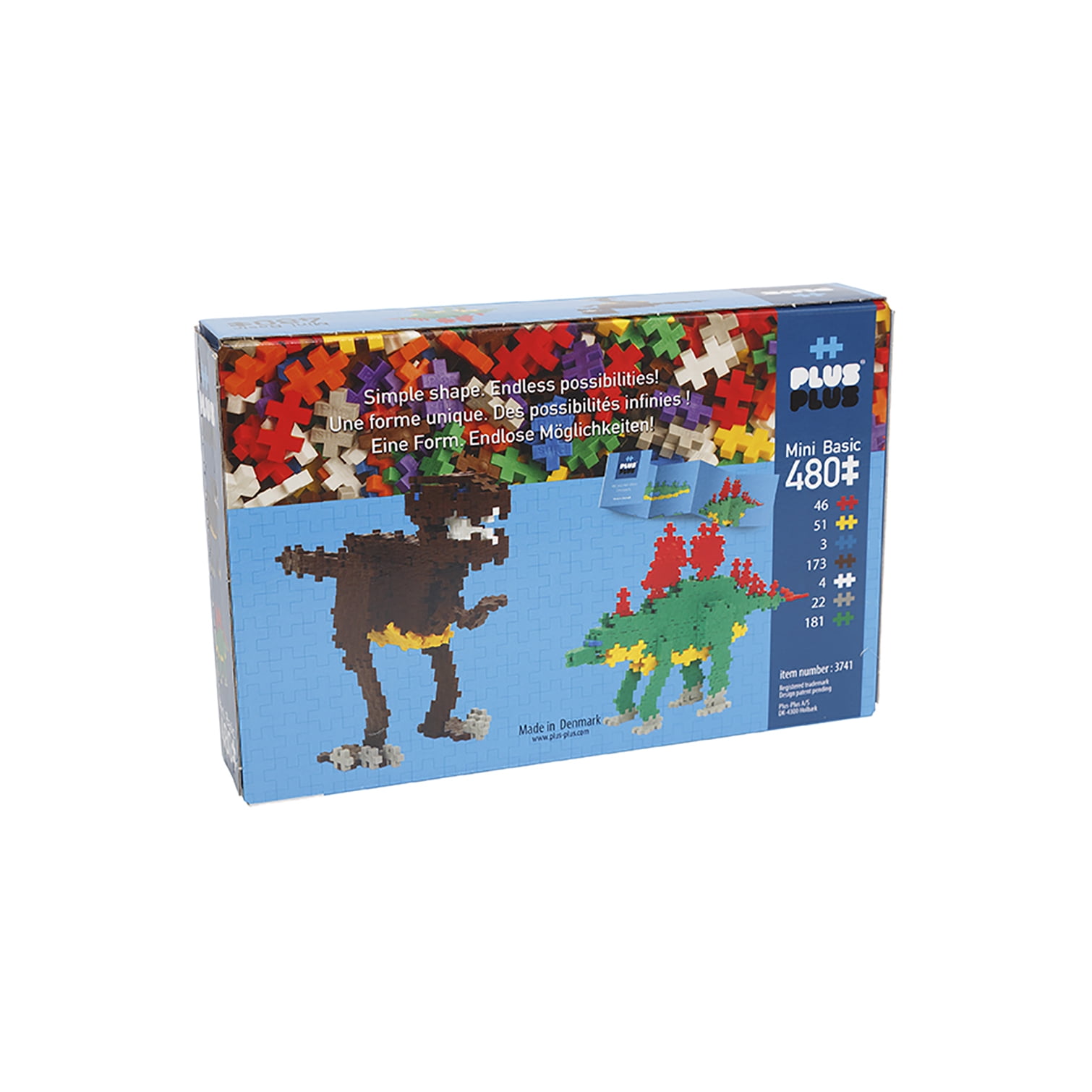 PLUS PLUS - T-Rex Dinosaur Tube - 70 pc Construction Building Stem/Steam  Toy, Kid Mini Puzzle Blocks