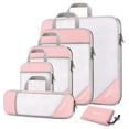 thumbnail image 1 of Cubos de embalaje de compresión Gonex L+M+S+XS+Slim+bolsa de lavandería rosa, 1 of 7