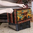 thumbnail image 5 of HELLHERO Aztec Sunflower Print Toaster Cover 2 Slice, Highland Cattle Butterfly Print Bread Maker Cover Adjustable, Kitchen Small Appliance Protector Women Gift, 5 of 8
