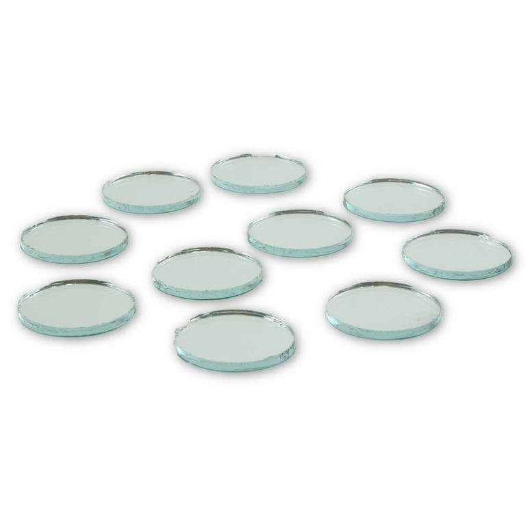 1 inch Small Mini Round Craft Mirrors 25 Pieces Mirror Mosaic Tiles