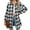 L, variant on Womens Casual Long Sleeve Plaid Boyfriend Shirts Button Down Front Pocket Shirt